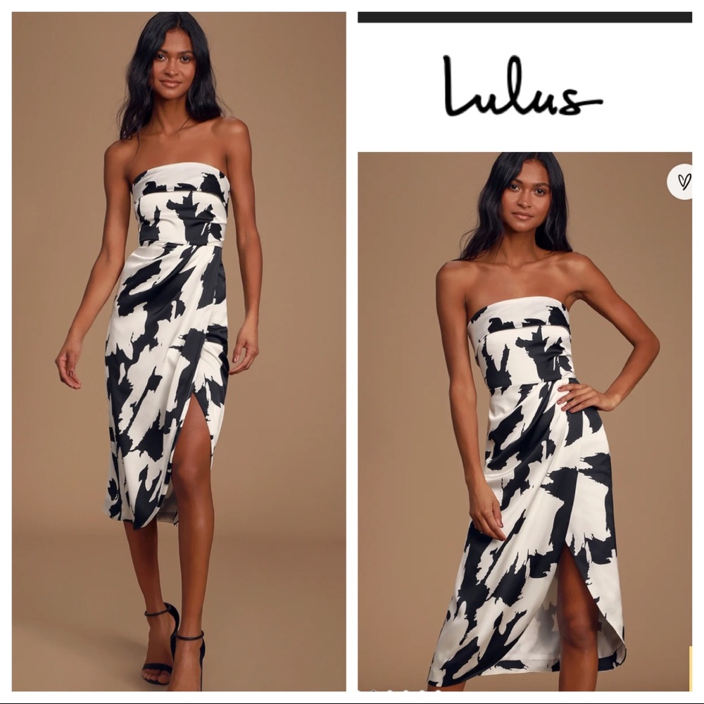 “Bring Me Back To You” Strapless Midi Dress
